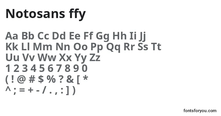 characters of notosans ffy font, letter of notosans ffy font, alphabet of  notosans ffy font